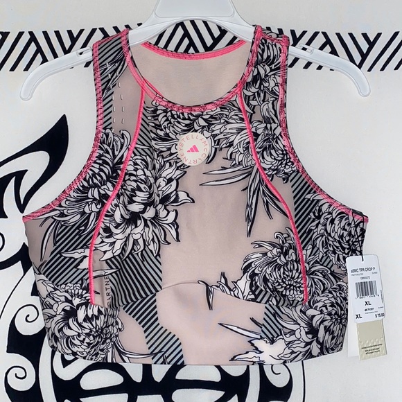 Adidas by Stella McCartney crop top sz XL pink new - Picture 1 of 8